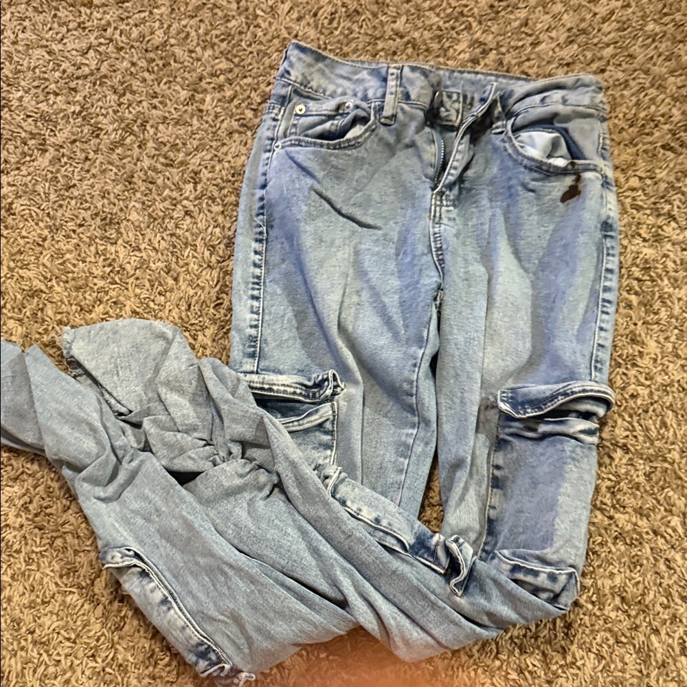 SHEIN Light Blue Boyfriend Jeans
